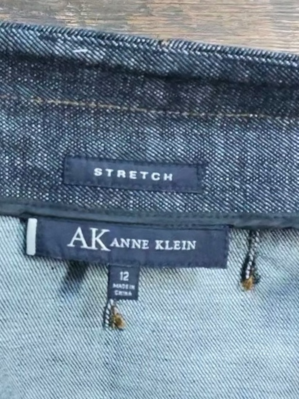 Anne Klein Jean Denim-Style Pencil Skirt - Picture 3 of 9